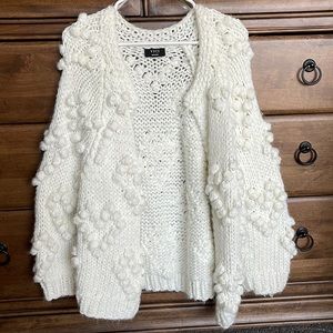 Vici Pom Heart Knit Cardigan